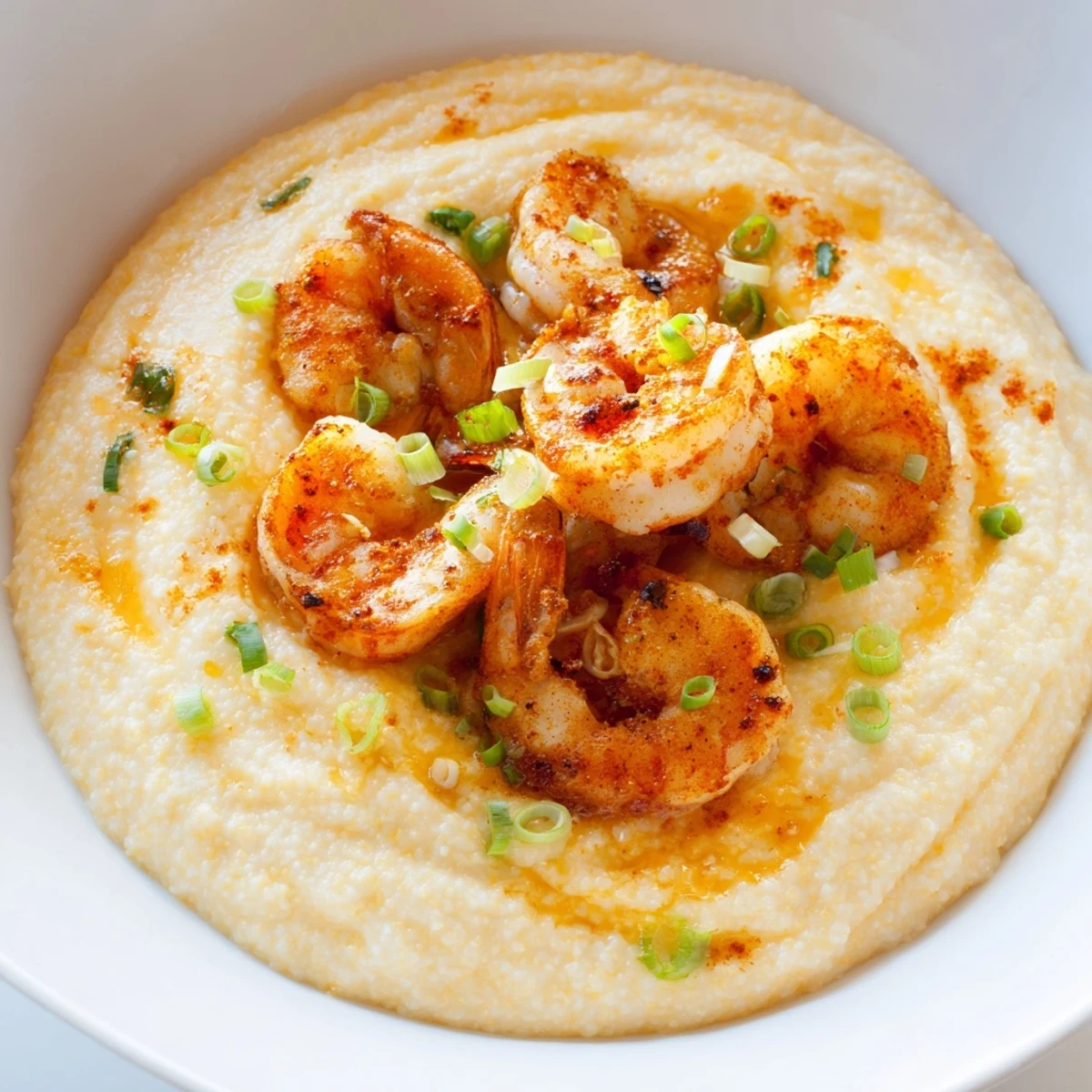 Tender shrimp and rich cheese grits served warm for a comforting, gluten-free Southern dinner.