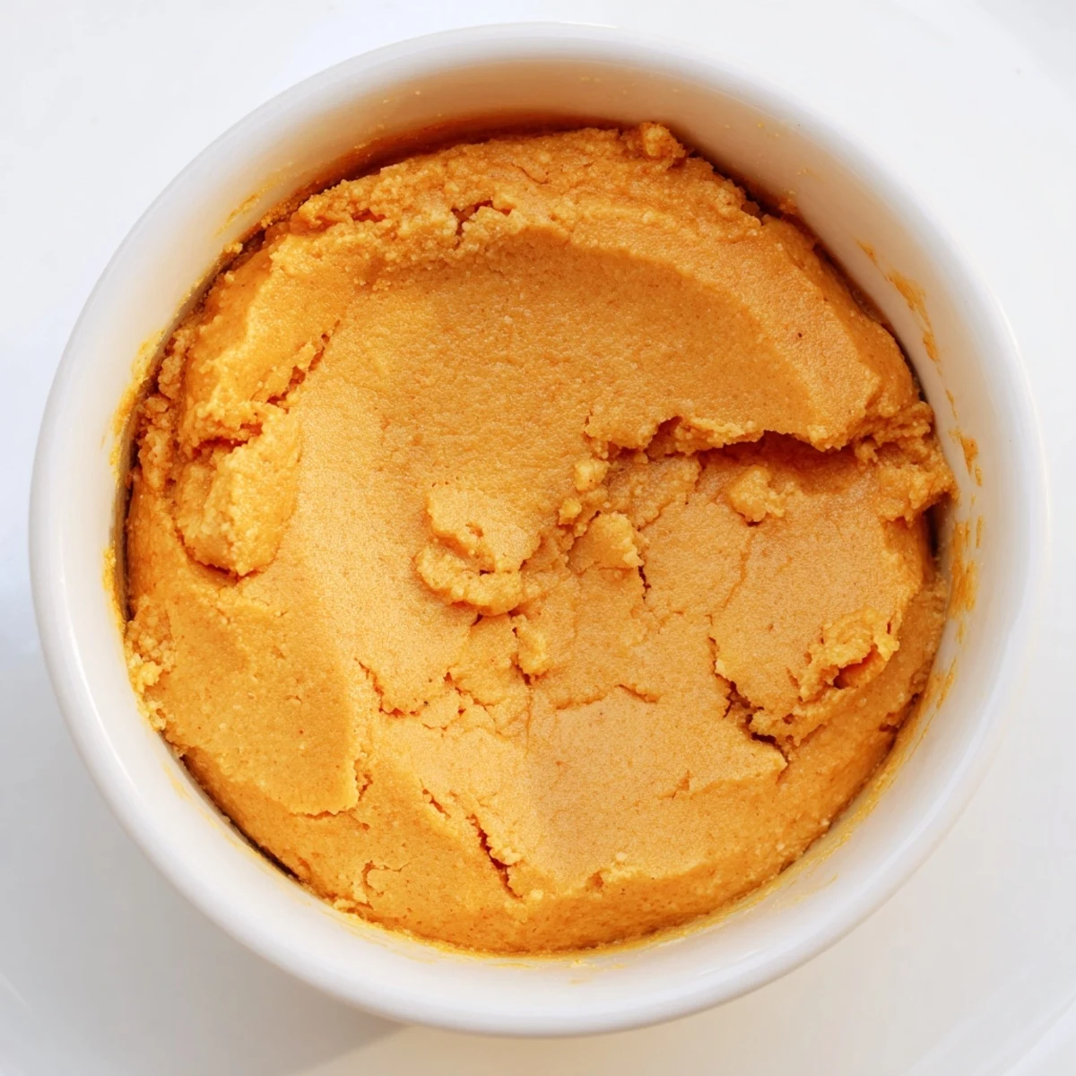 Homemade baked pumpkin spice pudding topped with fresh whipped cream on a cozy kitchen counter.