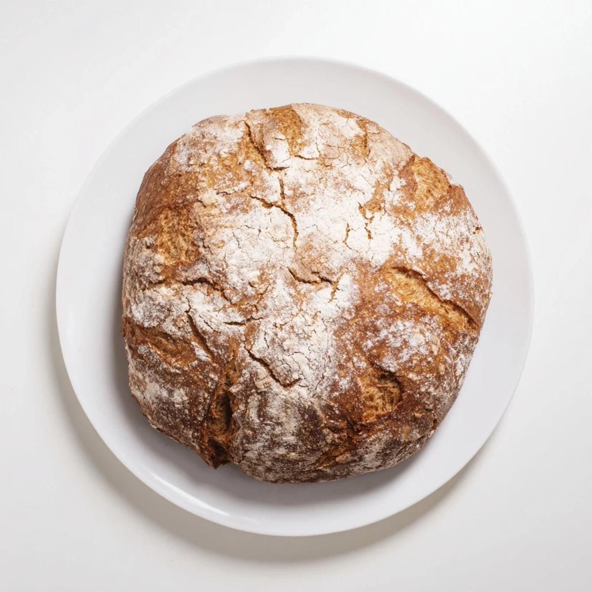 Golden crusty bread with crackling exterior and airy chewy crumb, fresh from Dutch oven baking