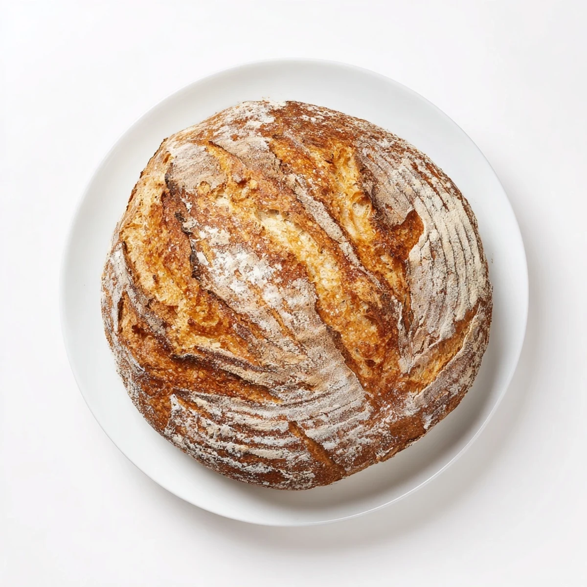 Rustic homemade crusty bread loaf sliced to reveal soft interior, ready for butter or soup