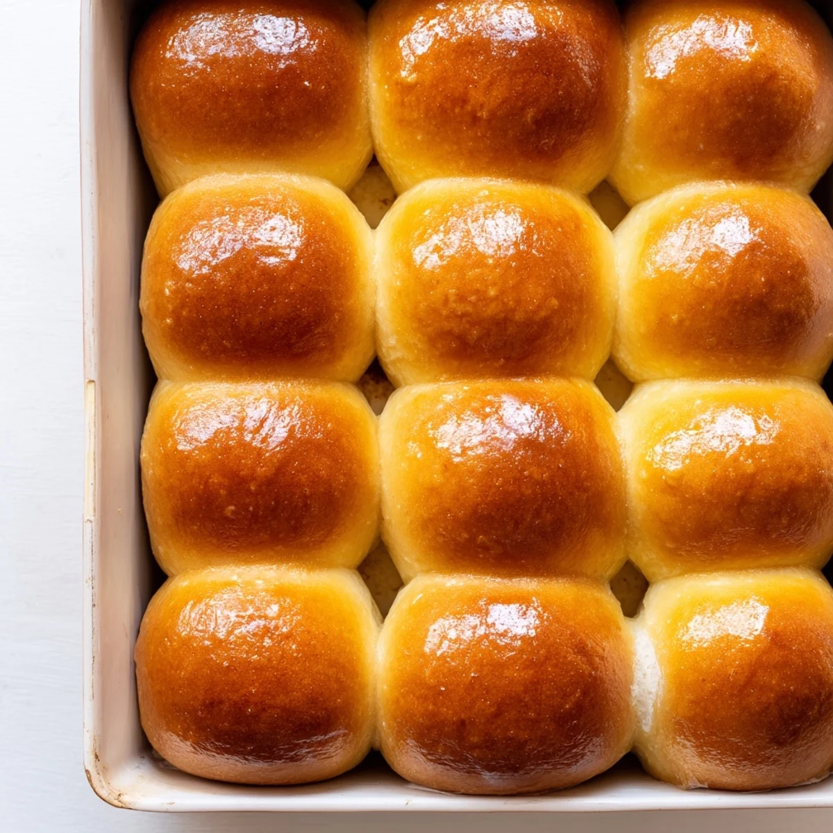 Soft Buttery Bliss Brioche Rolls pulled apart to reveal fluffy tender interior layers