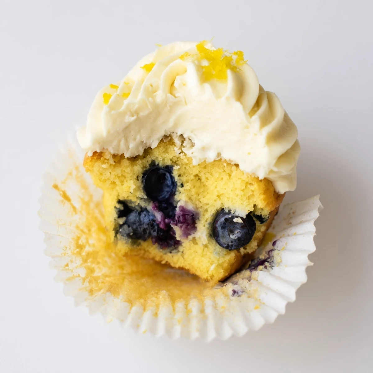 Light and fluffy lemon blueberry cupcakes bursting with fresh berries and tangy citrus flavor