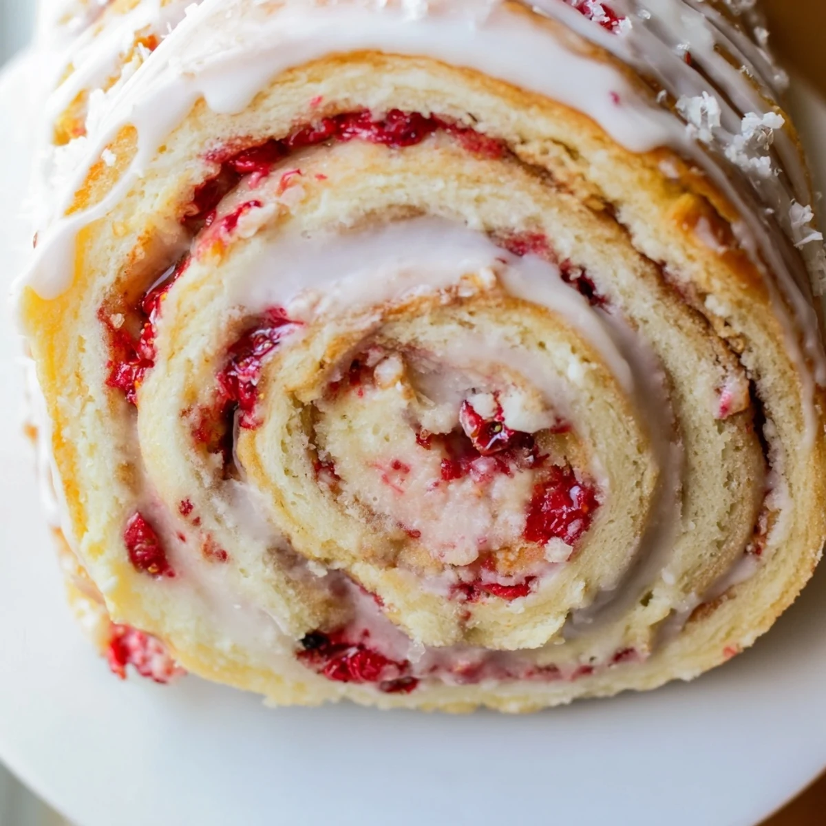 Soft Strawberry Shortcake Cheesecake Rolls swirled with creamy cheesecake filling and bright red strawberries