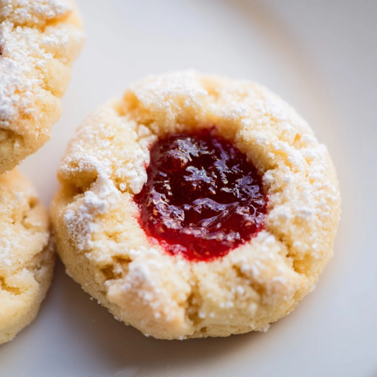 Flower Jam Thumbprint Cookies