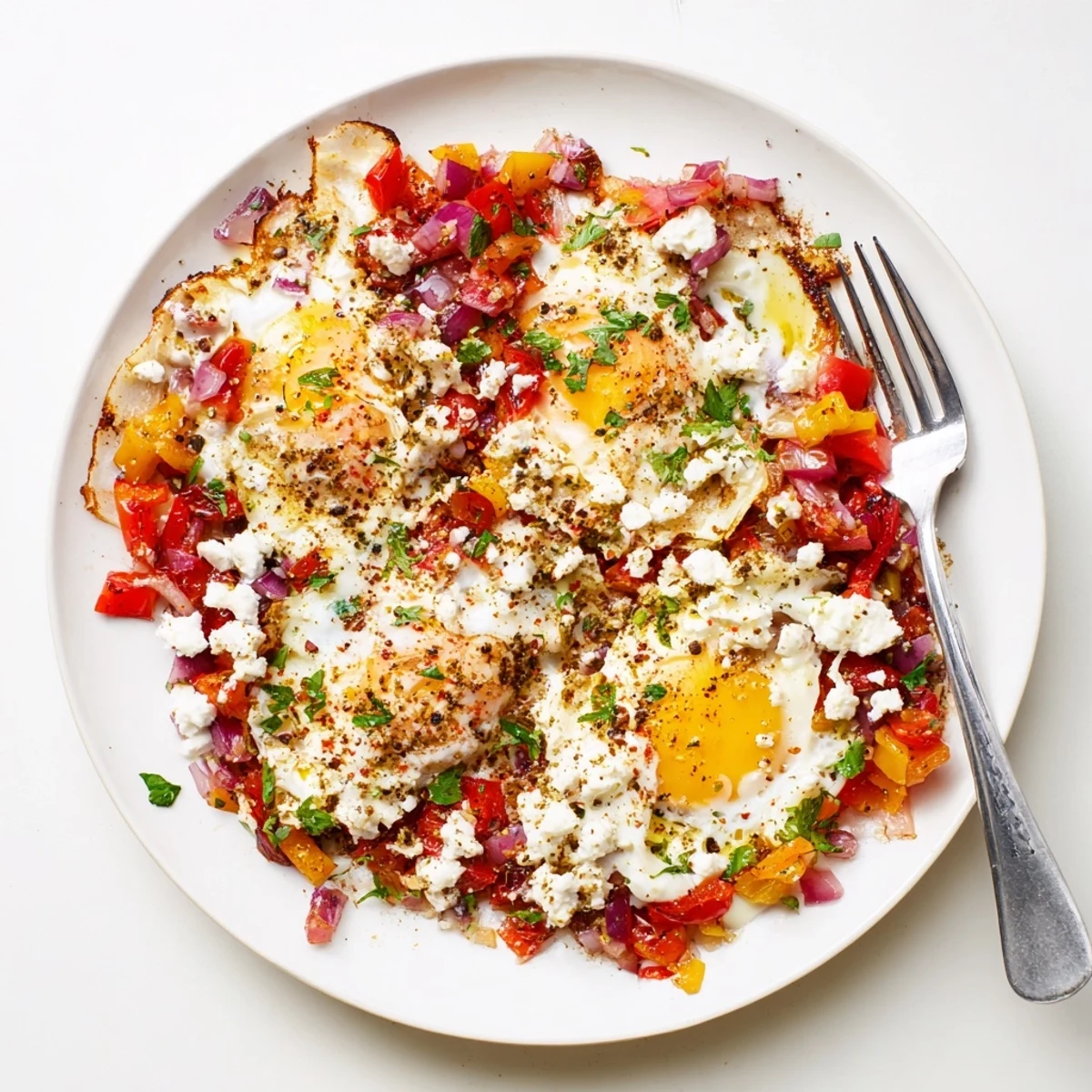 Baked Feta Eggs Mediterranean Breakfast