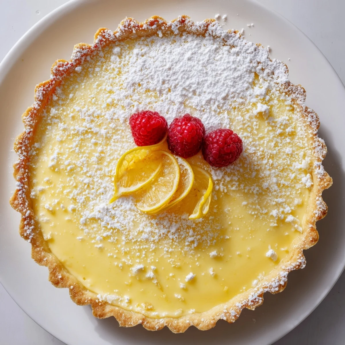 Creamy Lemon Tart Recipe with silky filling and golden, buttery crisp crust