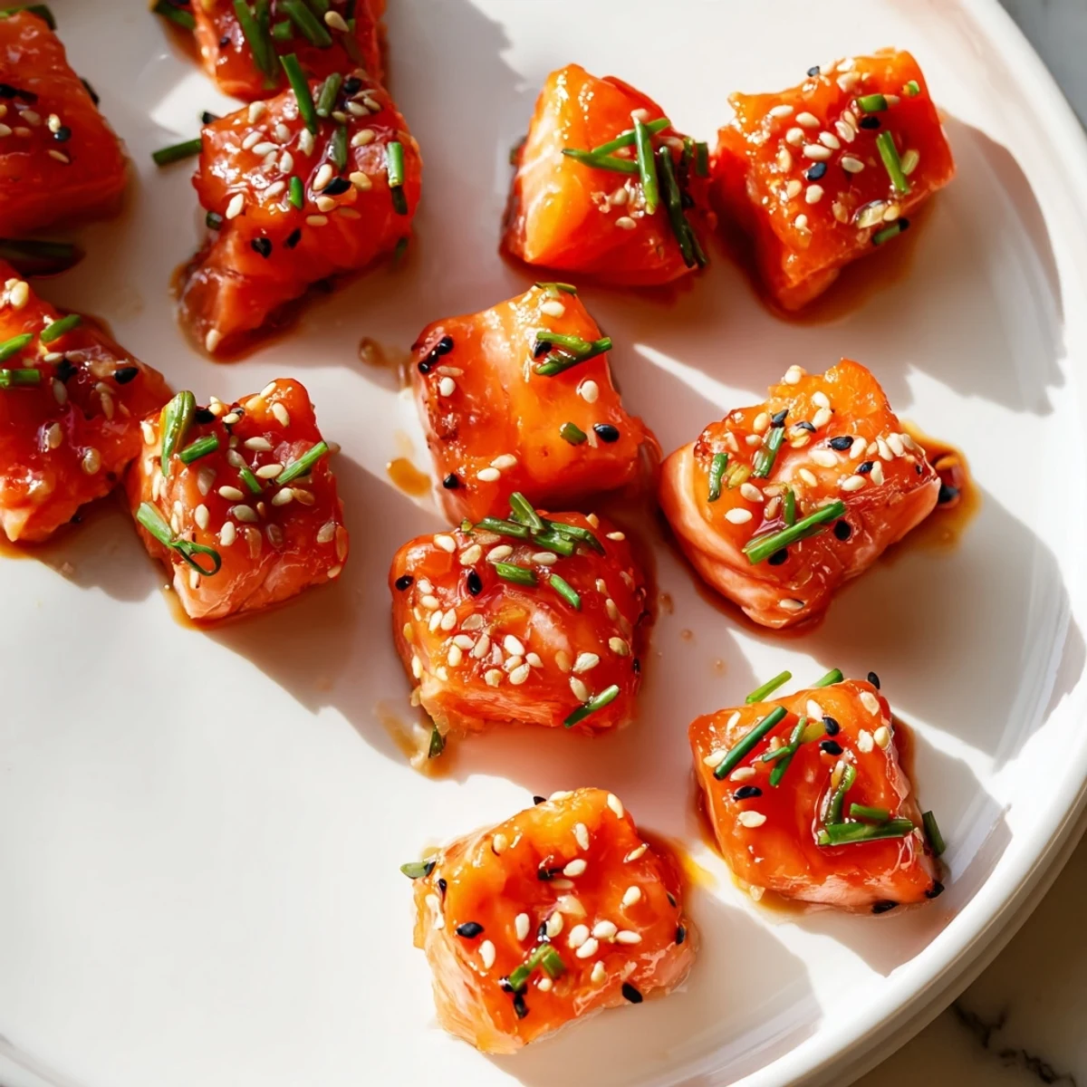 Hot Honey Salmon Bites