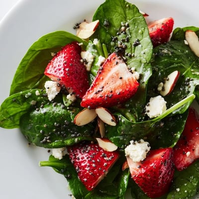 Strawberry Spinach Balsamic Poppy Seed