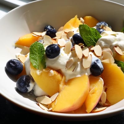 Peaches And Cream Summer Salad