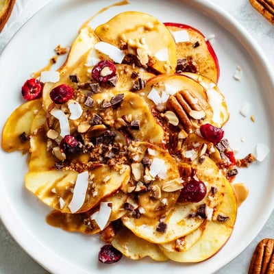 Crispy Apple Nachos With Cinnamon
