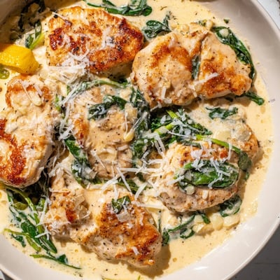 Lemon Parmesan Spinach Chicken